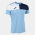 Camiseta De Fútbol Joma Manga Corta Crew V Celeste Marino Blanco