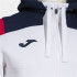 Chaqueta de Fútbol Joma Toledo Con Capucha Hombre/Niño Blanco Marino