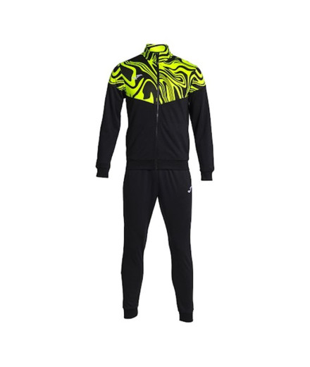 Chándal Joma Lion II Hombre/Niño Negro Amarillo Flúor