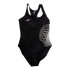 Bañador para Natación Joma Lake II Mujer / Niña Negro-Blanco