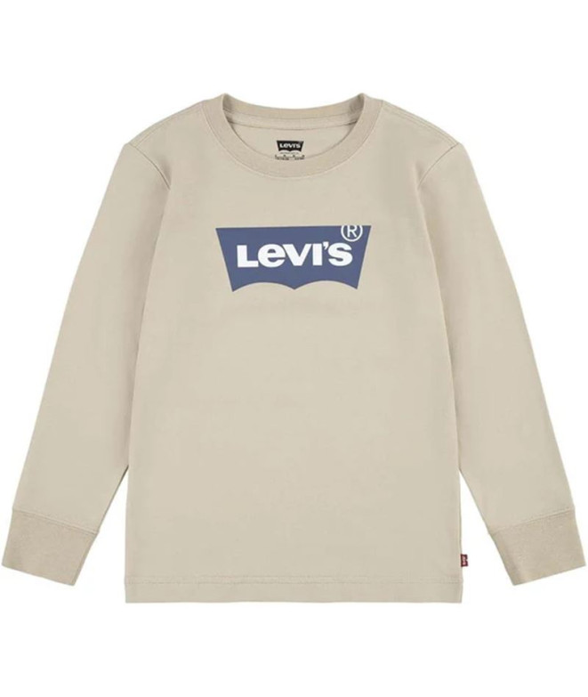 Camiseta Levis Lvb L/S Batwing Infantil Tan