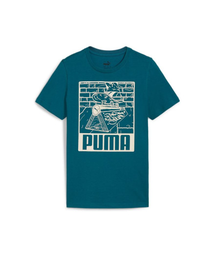 Camiseta Puma Ess+ Mid 90S Graphic Niño Azul