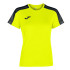 Camiseta Joma Academy Mujer Amarillo Fluor-Negro