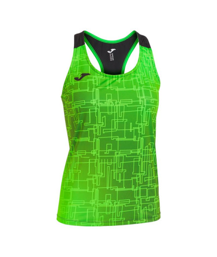 Camiseta Running Joma Elite VIII Mujer Verde Flúor Negro