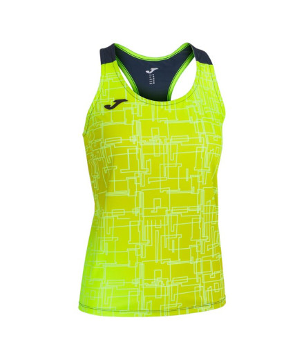 Camiseta Running Joma Elite VIII Mujer Amarillo Flúor Marino