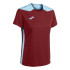 Camiseta Manga Corta Joma Championship VI Mujer Burdeos Celeste