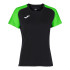 Camiseta de Fútbol Joma Academy IV Manga Corta Mujer Negro Verde Flúor