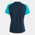 Camiseta de Fútbol Joma Academy IV Manga Corta Mujer Marino Turquesa Flúor