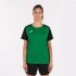Camiseta de Fútbol Joma Academy IV Manga Corta Mujer Verde Negro