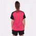 Camiseta de Fútbol Joma Academy IV Manga Corta Mujer Fucsia Negro