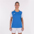 Camiseta de Fútbol Joma Academy IV Manga Corta Mujer Royal Blanco
