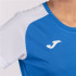 Camiseta de Fútbol Joma Academy IV Manga Corta Mujer Royal Blanco