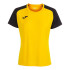 Camiseta de Fútbol Joma Academy IV Manga Corta Mujer Amarillo Negro