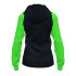 Chaqueta Joma Academy IV Con Capucha Mujer Negro Verde Flúor