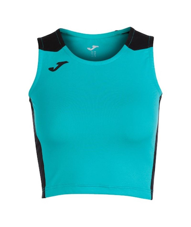 Top de Running Joma Record II Mujer Turquesa Negro