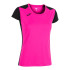 Camiseta de Running Joma Record II Manga Corta Mujer Rosa Flúor Negro