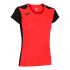 Camiseta de Running Joma Record II Manga Corta Mujer Coral Flúor Negro
