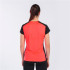 Camiseta de Running Joma Record II Manga Corta Mujer Coral Flúor Negro
