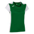 Camiseta de Running Joma Record II Manga Corta Mujer Verde Blanco