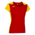 Camiseta de Running Joma Record II Manga Corta Mujer Rojo Amarillo
