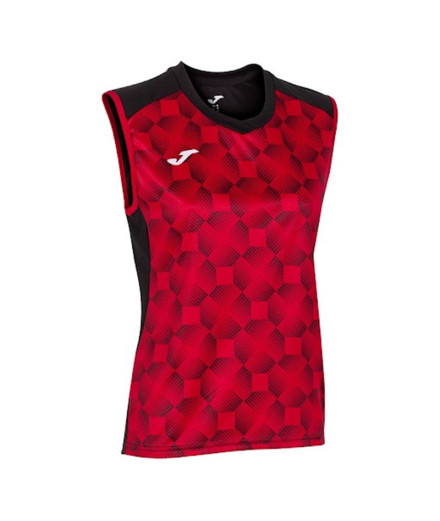 Camiseta Joma Supernova IIII Sin Mangas Mujer Negro Rojo