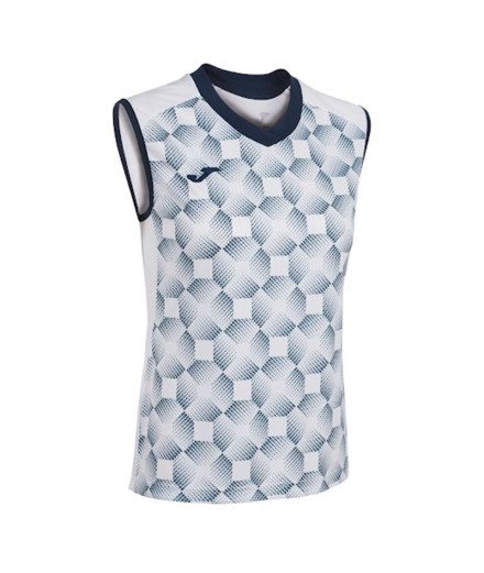 Camiseta Joma Supernova IIII Sin Mangas Mujer Blanco Marino