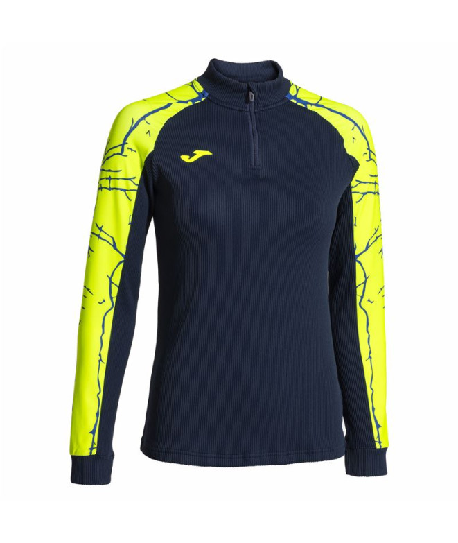 Sudadera Joma Elite IX Mujer Marino Amarillo Flúor