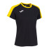 Camiseta Manga Corta Joma Eco Championship Mujer Negro Amarillo