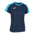 Camiseta Manga Corta Joma Eco Championship Mujer Marino Turquesa Flúor