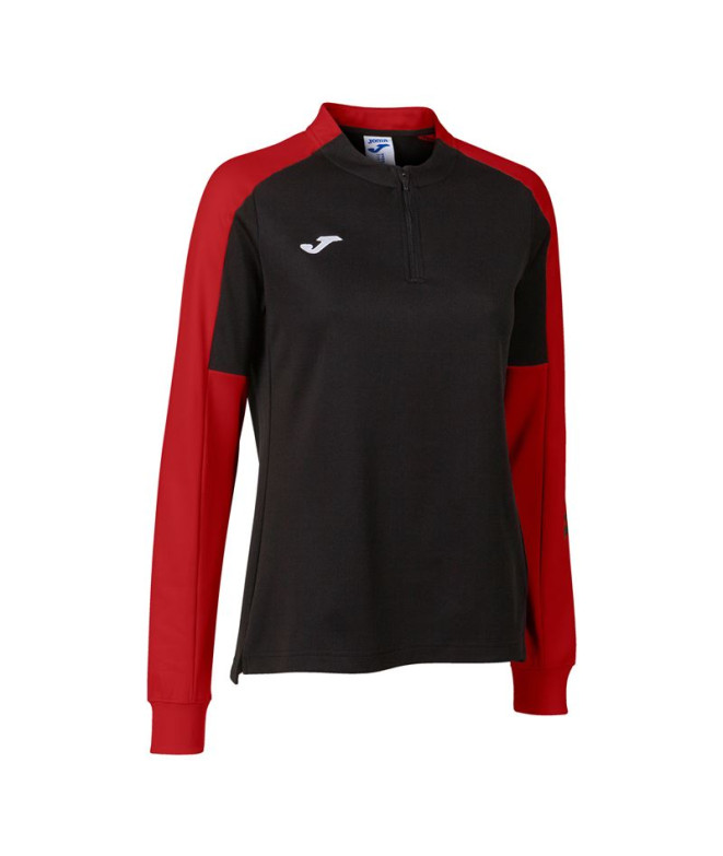 Sudadera Joma Eco Championship Mujer Negro Rojo