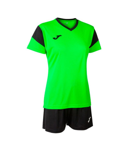 Conjunto de Fútbol Joma Phoenix Mujer Verde Negro