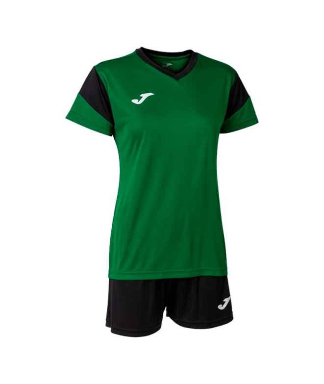 Conjunto de Fútbol Joma Phoenix Mujer Verde Negro