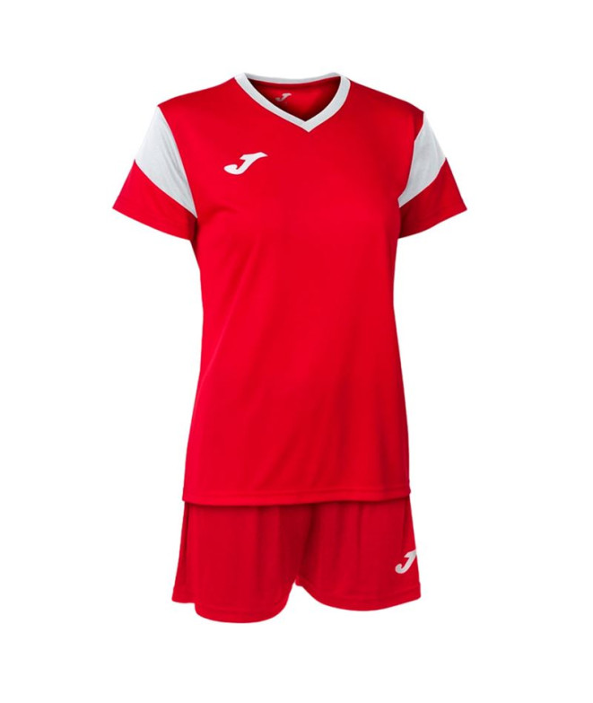 Conjunto de Fútbol Joma Phoenix Mujer Rojo Blanco