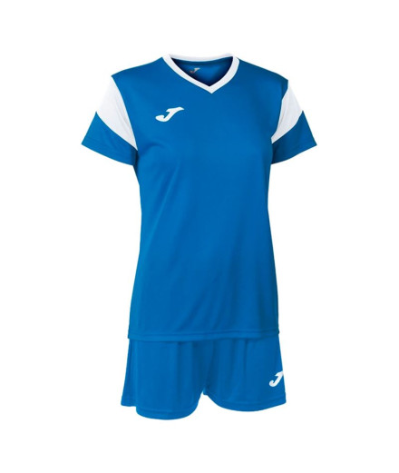 Conjunto de Fútbol Joma Phoenix Mujer Royal Blanco