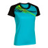 Camiseta de Running Joma Manga Corta Elite X Turquesa Flúor Negro Niña