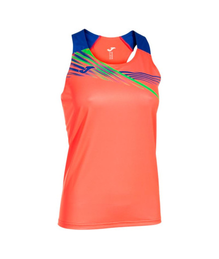 Camiseta de Running Joma Tirantes Elite X Coral Fluor...
