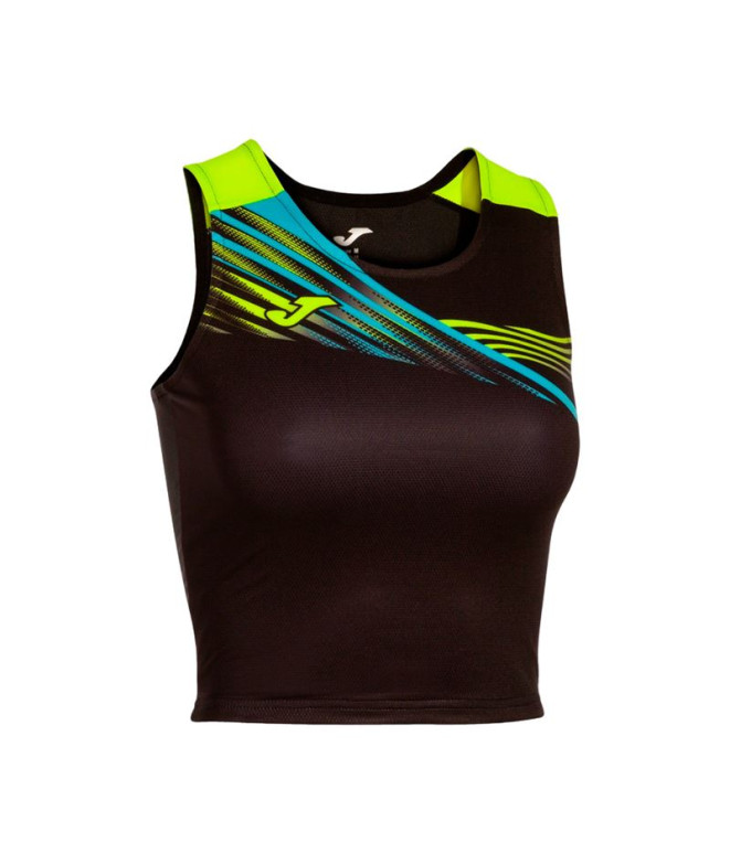 Top de Running Joma Elite X Negro Amarillo...