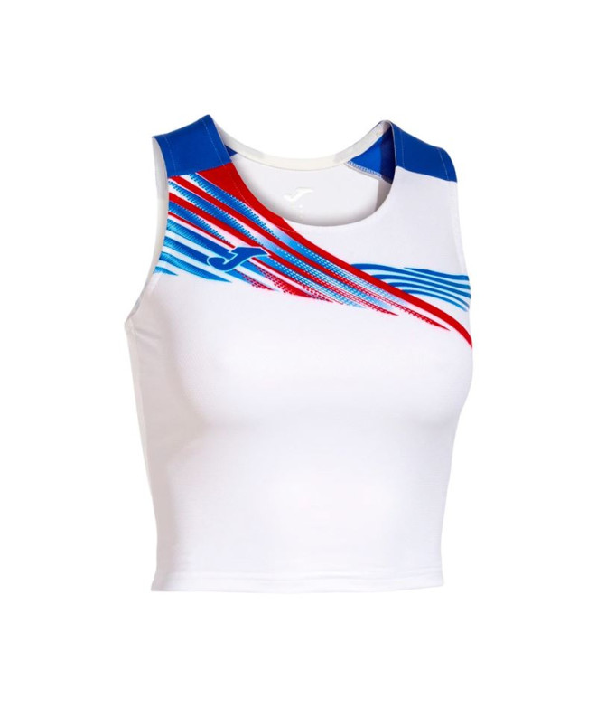 Top de Running Joma Elite X Blanco Royal Niña