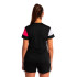 Camiseta de Fútbol Joma Manga Corta Crew V Negro Rosa Blanco Niña