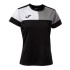 Camiseta de Fútbol Joma Manga Corta Crew V Negro Gris Blanco Niña