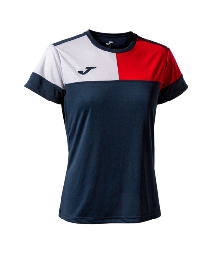 Camiseta de Fútbol Joma Manga Corta Crew V Marino Rojo...