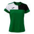 Camiseta de Fútbol Joma Manga Corta Crew V Verde Negro Blanco Niña