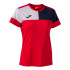 Camiseta de Fútbol Joma Manga Corta Crew V Rojo Marino Blanco Niña