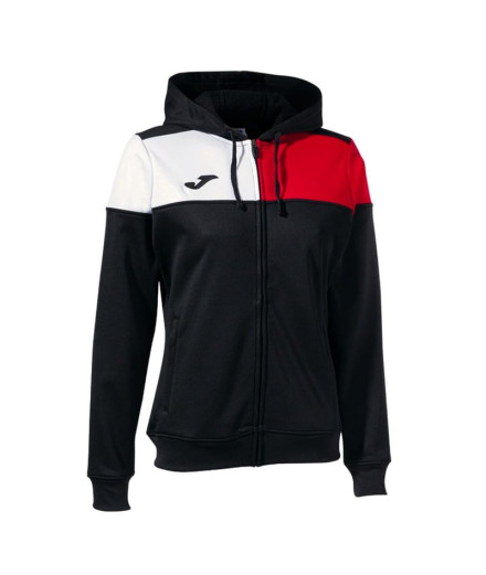 Chaqueta de Fútbol Joma Con Capucha Crew V Negro Rojo...
