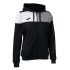 Chaqueta de Fútbol Joma Con Capucha Crew V Negro Gris Blanco Niña