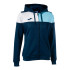 Chaqueta de Fútbol Joma Con Capucha Crew V Marino Celeste Blanco Niña