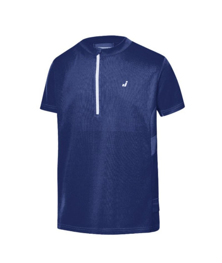 Camiseta de Running Joluvi Trail Ride Zip Unisex Azul Tinta