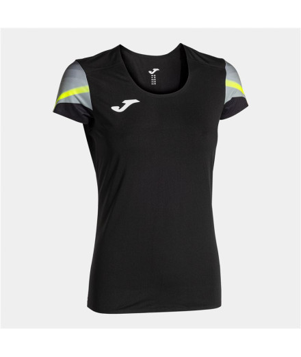 Camiseta Manga Corta Joma Elite XI Mujer Negro Amarillo...