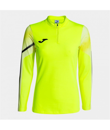 Sudadera de Running Joma Elite XI Mujer Amarillo Fluor Negro