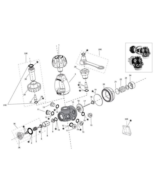 Disco Empuje Pin T10 Cressi